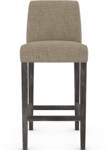Firenze Antique Black Bar Stool Brown Fabric