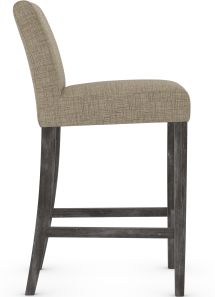 Firenze Antique Black Bar Stool Brown Fabric