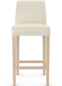 Firenze Light Oak Bar Stool Cream Bonded Leather
