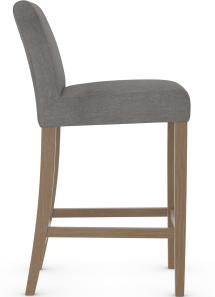 Firenze Chestnut Bar Stool Charcoal Fabric