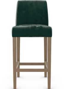 Firenze Chestnut Bar Stool Green Velvet