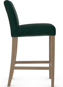 Firenze Chestnut Bar Stool Green Velvet