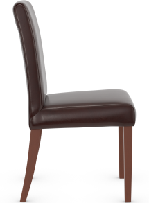Firenze Walnut Dining Chair Brown Bonded Leather