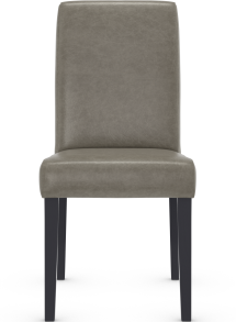 Firenze Matt Black Dining Chair Aniline Leather