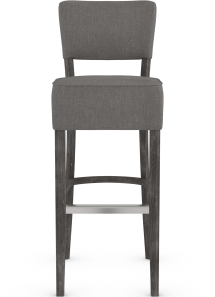 Genova Antique Black Bar Stool Charcoal Fabric