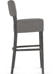 Genova Antique Black Bar Stool Charcoal Fabric