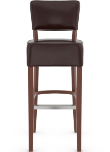 Genova Walnut Bar Stool Brown Bonded Leather