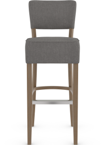 Genova Chestnut Bar Stool Charcoal Fabric