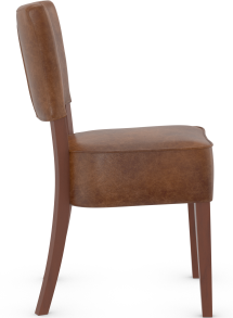 Genova Walnut Dining Chair Aniline Leather