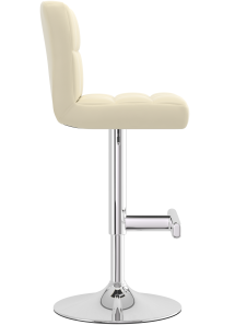 Grid Chrome Bar Stool Cream