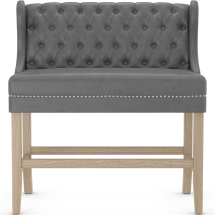 Kensington Oak Bench Leather