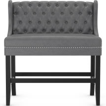 Kensington Bench Grey Leather