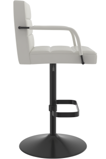 Kuba Real Leather Black Bar Stool 