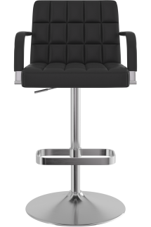 Kuba Brushed Bar Stool Black