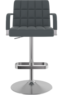 Kuba Brushed Bar Stool Grey