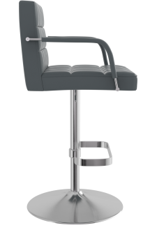 Kuba Brushed Bar Stool Grey