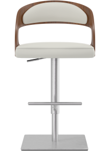 Marco Brushed Bar Stool White