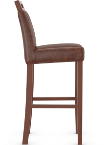 Modena Walnut Bar Stool Brown Aniline Leather 