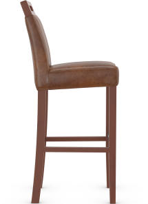 Modena Walnut Bar Stool Tan Aniline Leather 