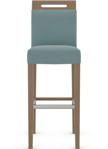Modena Chestnut Bar Stool Teal Fabric