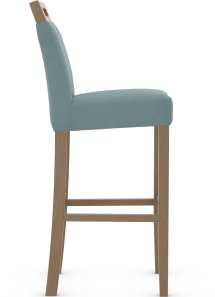 Modena Chestnut Bar Stool Teal Fabric