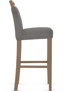 Modena Chestnut Bar Stool Charcoal Fabric