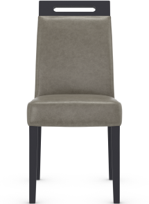 Modena Matt Black Dining Chair Aniline Leather