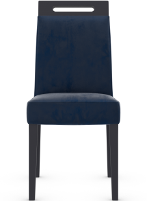 Modena Matt Black Dining Chair Velvet