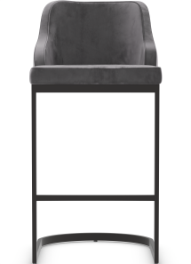 Nuovo Black Bar Stool Velvet