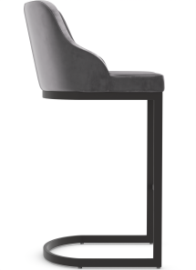 Nuovo Black Bar Stool Velvet
