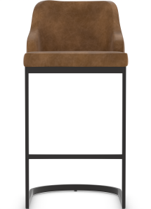 Nuovo Black Bar Stool Leather