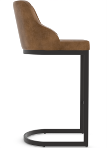 Nuovo Black Bar Stool Leather