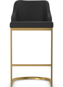 Nuovo Gold Bar Stool Leather