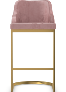 Nuovo Gold Bar Stool Velvet
