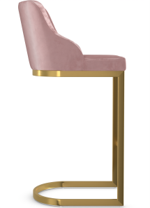 Nuovo Gold Bar Stool Velvet
