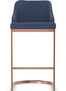 Nuovo Rose Gold Bar Stool Leather