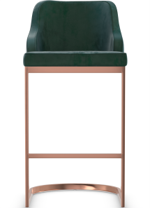 Nuovo Rose Gold Bar Stool Velvet