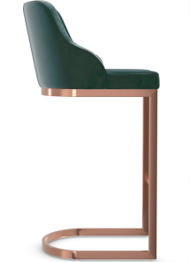 Nuovo Rose Gold Bar Stool Velvet