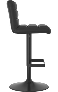 Plump Matt Black Bar Stool Black