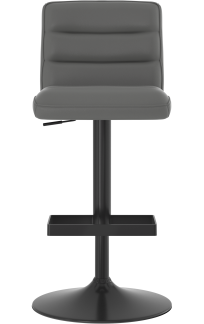 Plump Matt Black Bar Stool