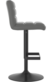 Plump Matt Black Bar Stool