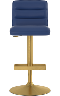 Plump Brushed Gold Bar Stool