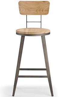 Portland Stool Rust & Maple