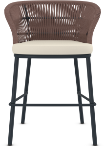 Porto Black Bar Stool