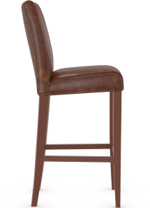 Pranzo Walnut Bar Stool Brown Aniline Leather