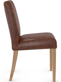 Pranzo Rustic Oak Dining Chair Aniline Leather