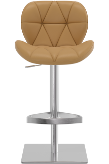 Profile Deluxe Brushed Bar Stool Cognac