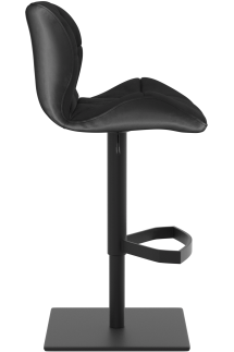 Profile Deluxe Black Bar Stool Black Velvet