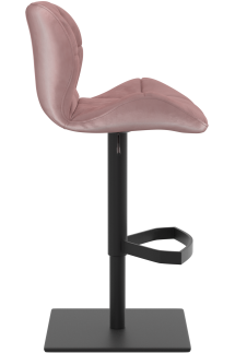 Profile Deluxe Black Bar Stool Blush Velvet