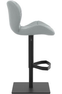 Profile Deluxe Real Leather Black Bar Stool